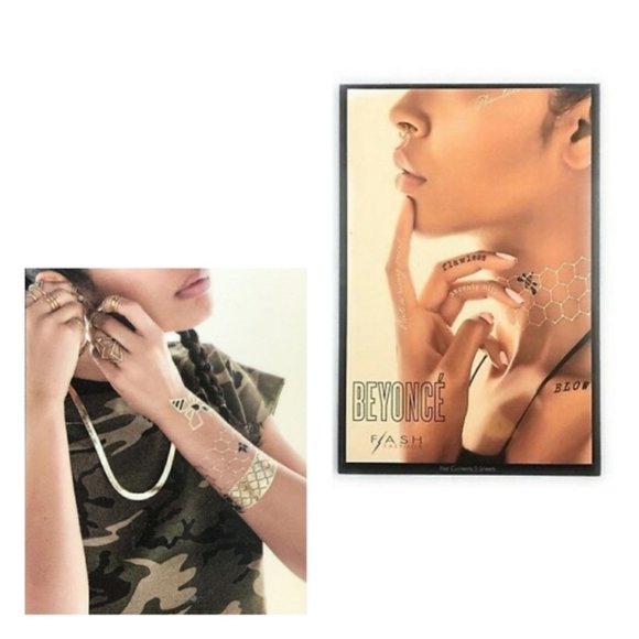 Flash Tattoos Beyonce Authentic Temporary Tattoos - Picture 1 of 6